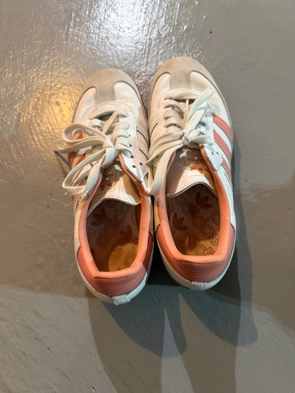 adidas Women’s White & Peach Retro Sneakers